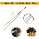 Pinça Culinária Profissional - Aço Inox Gastronomia 30cm